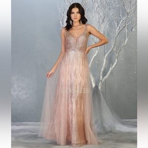 May Queen Rose Gold Formal Dress